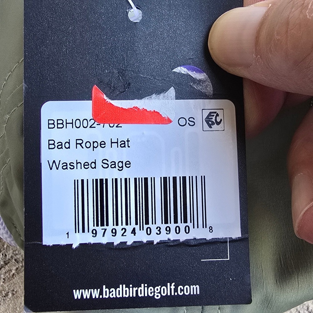 Bad Birdie Bad Rope Hat Washed Sage Green Snapback Golf Cap BBH002-702 NEW - Picture 8 of 8